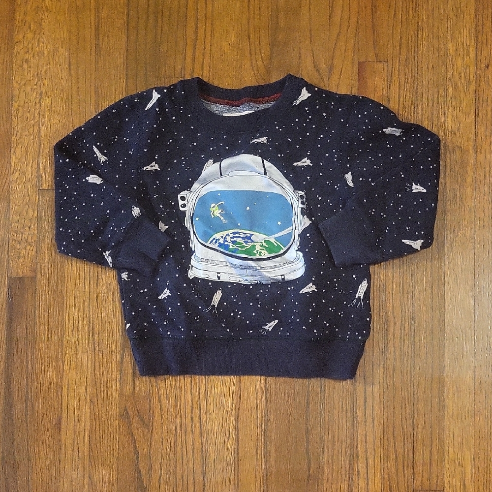 Boden Navy Astronaut Kids Sweatshirt